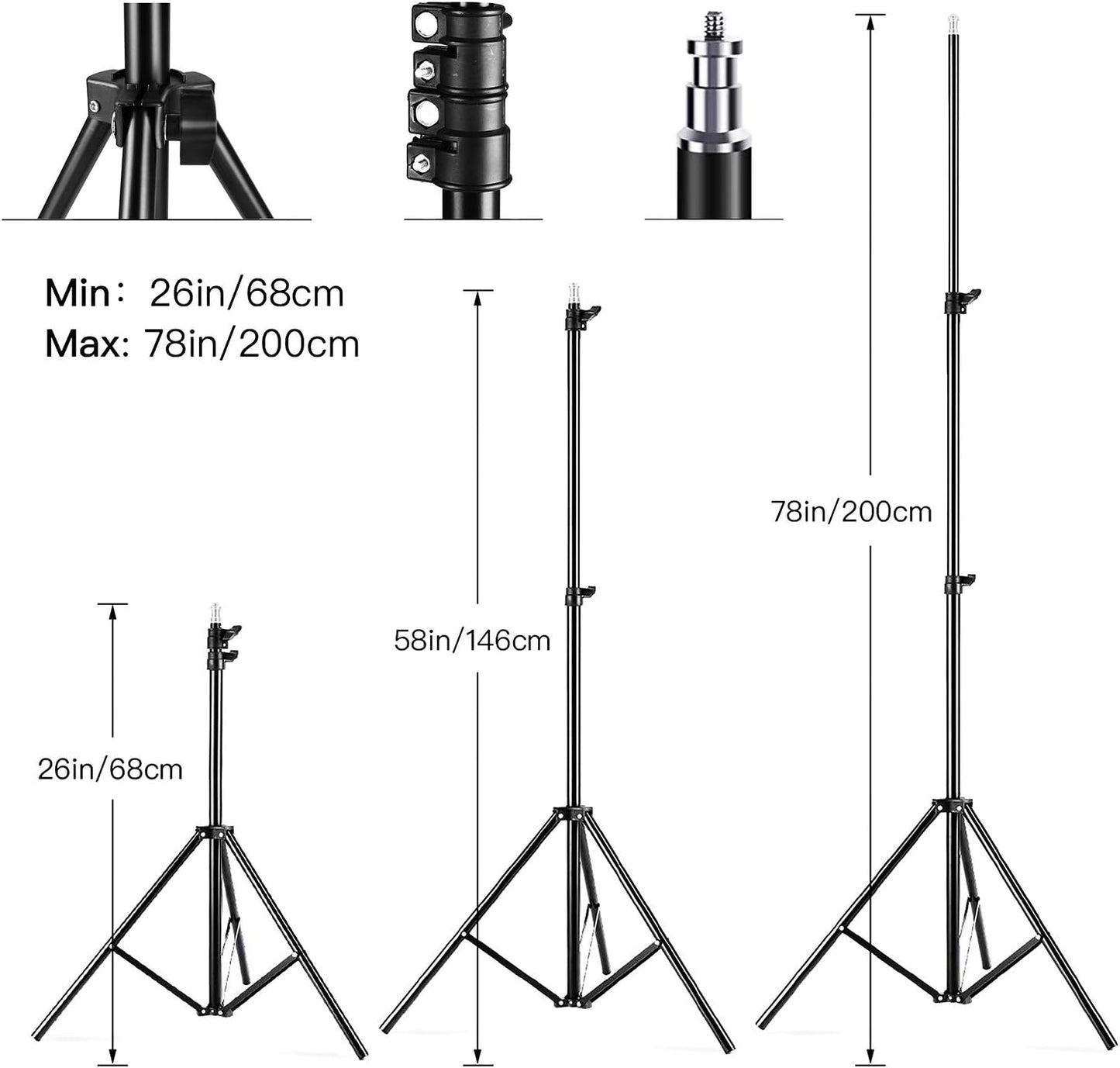 Andoer Studio Photography Light kit Softbox Lighting Set with 85W 2800K-5700K Bi-Color Temperature LED Light * 2 + 50x70cm Softbox * 2 + 2M Light Stand * 2 + Remote Control * 2 + Carry Bag * 1