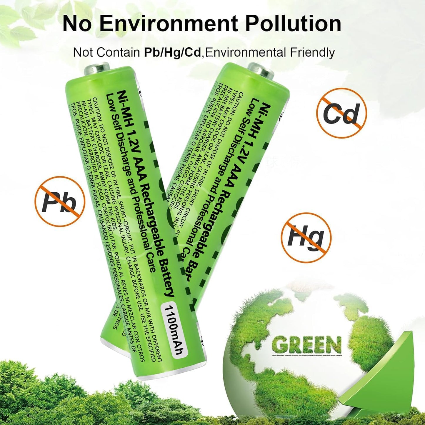 4 Pack NI-MH AAA Rechargeable Battery for Panasonic, 1.2V 1100mah AAA Rechargeable Batteries for Panasonic Cordless Phones Handset, Remote Controls, Electronics