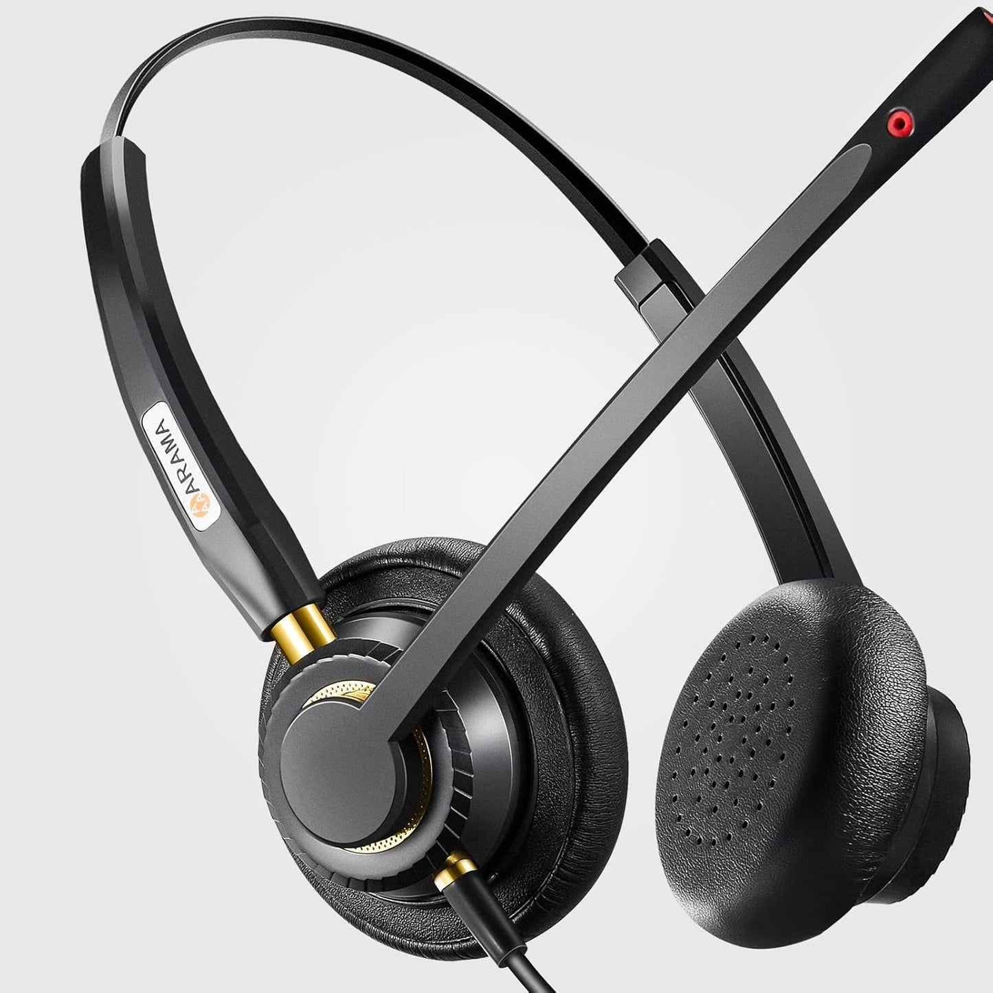 Arama USB Headset with Microphone for PC, Computer Laptop Headphones with Noise Cancelling Mic & Audio Controls for Home Office Business Skype UC Webinar Zoom