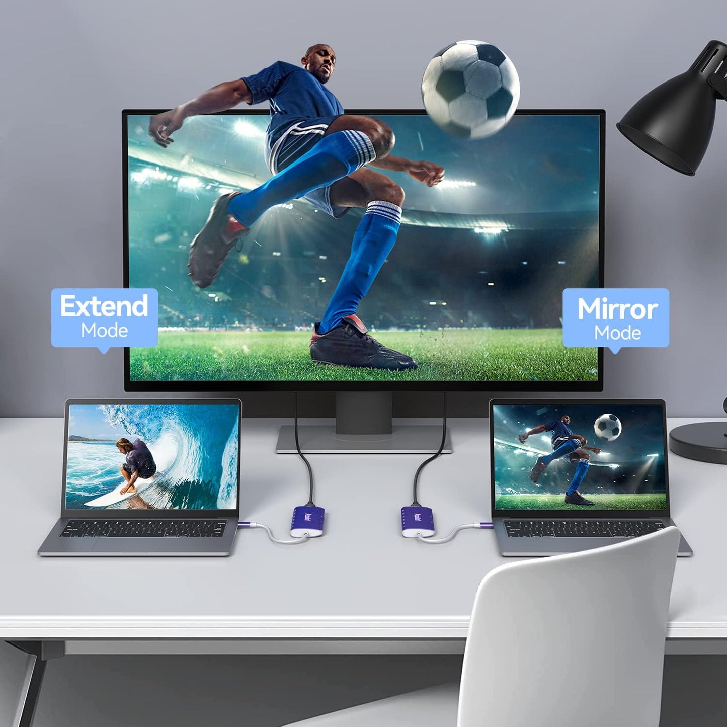 Acodot 9 in 1 USB C Hub - 4K@60Hz HDMI Adapter, 3 USB 3.0 Ports, SD/TF Card Reader, 100W PD, Multiport Adapter for MacBook Pro, Air, HP, XPS, Purple