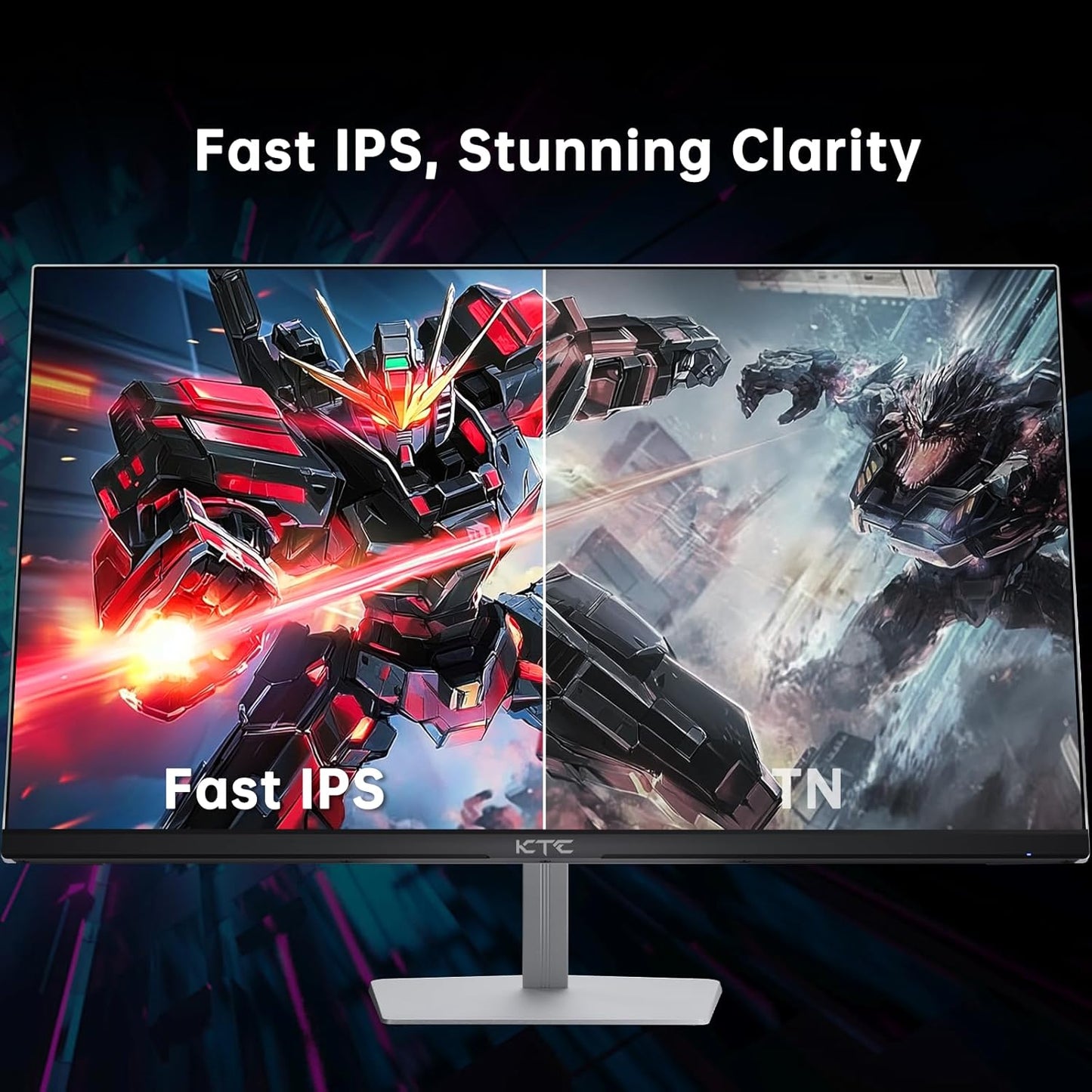 KTC 24.5 inch 400Hz 240Hz Gaming Monitor | Fast IPS 1ms | FHD 1080P Monitor | HDR 400 128% sRGB | HDMI x2, DP x2 |Tilt Adjustability Silver-Gray VESA 360Hz Monitors H25X7