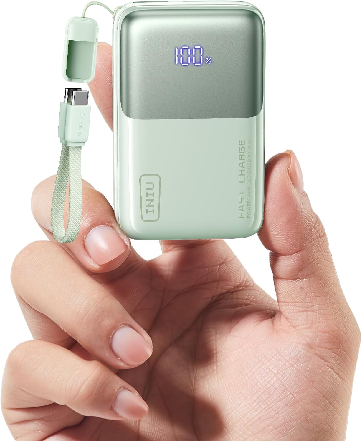 INIU Portable Charger, Ultra Small 10000mAh 45W PD Power Bank, USB C in&Out Fast Charging Battery Pack, Travel Essentials Powerbank for iPhone 16/15/14/13 Pro Max, iPad mini/Air, Samsung S22 S24 etc