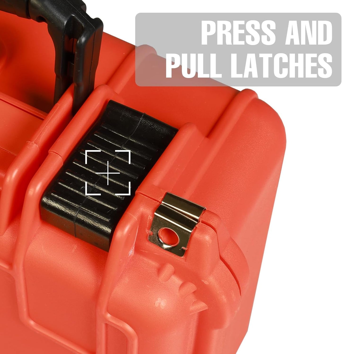 14x 11.5x 6.5 Inch Hard Case, Portable Weather Waterproof Protective Camera Case with Customizable Foam, Fit Use of Drones, Camera, Equipments, Orange