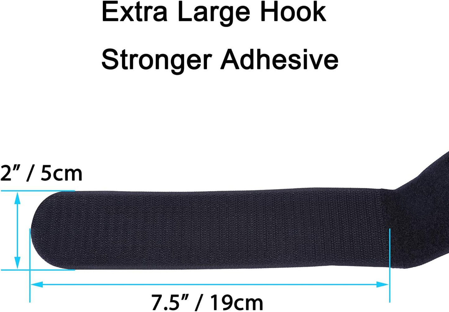 Extra Large 4 Pack 2 x 48 Inches Hook and Loop Strap, Reusable Fastening Cable Tie Down Straps by Wisdompro - Reusable, Durable Functional Cinch Cable Straps for Your Home, Office, Workspace