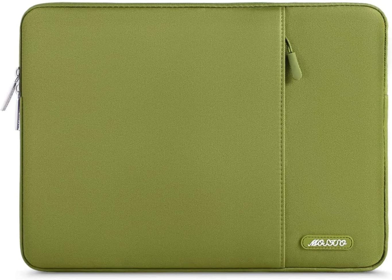 MOSISO Laptop Case 13.3 inch, 13-13.3 inch Laptop Sleeve Compatible with MacBook Air/Pro 13 / Pro 14, HP Dell ASUS Lenovo Notebook, Polyester Vertical Computer Sleeve Bag with Pocket, Chartreuse