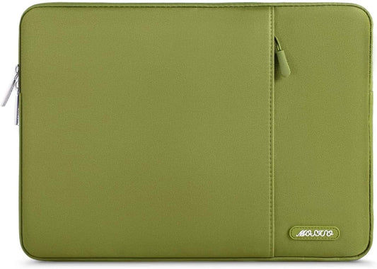 MOSISO Laptop Case 13 inch, 13 inch Laptop Sleeve Compatible with MacBook Air M4 M3 M2 M1 2025-2018 / Pro M2 M1 2025-2016, Polyester Vertical Computer Sleeve Bag with Pocket, Chartreuse