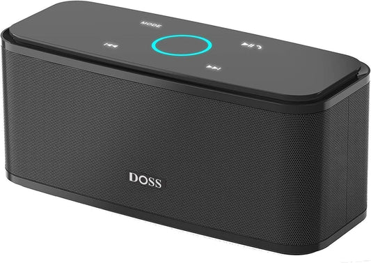 DOSS SoundBox Touch Wireless Bluetooth Speaker with 12W HD Sound and Bass, IPX5 Waterproof, 20H Playtime, Handsfree, for Office, Home, Outdoor, Travel-Upgraded