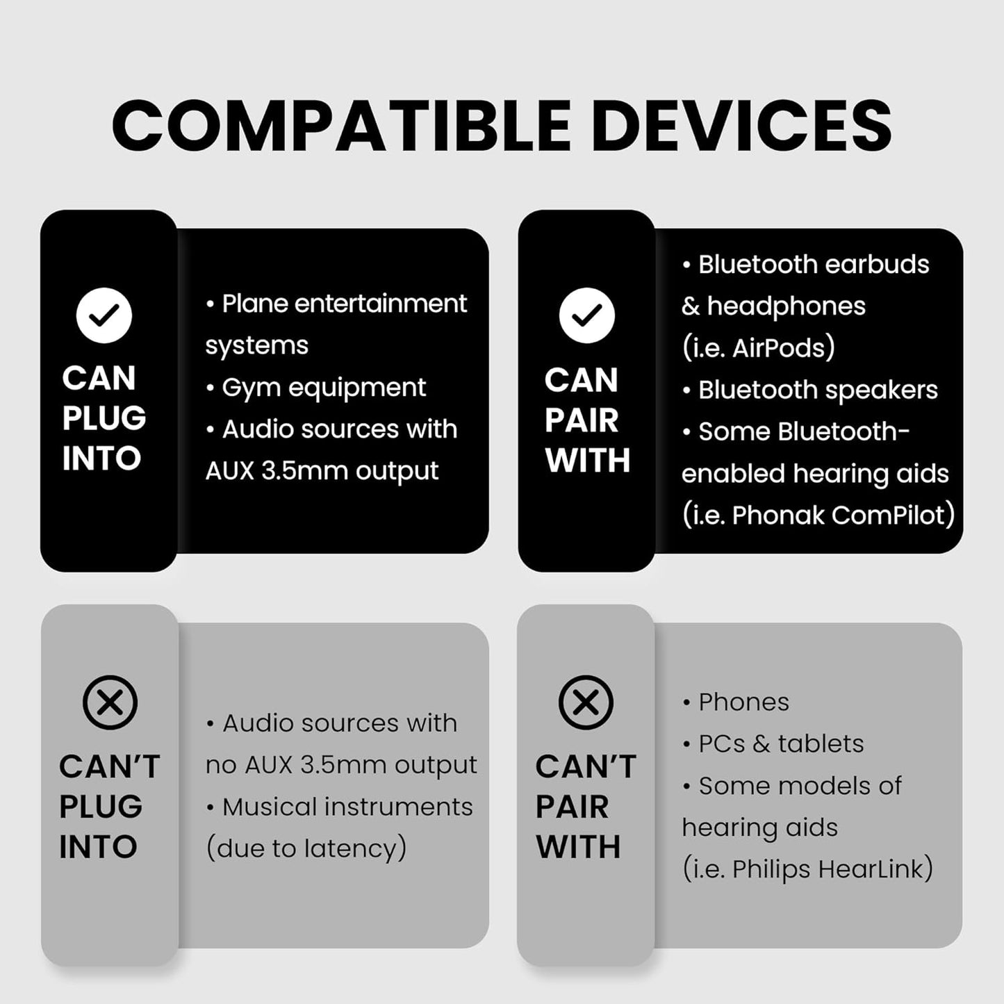 Avantree SoundJet R1 – Airplane Bluetooth Adapter for Headphones & AirPods, aptX Adaptive, Qualcomm Chipset, 20H Battery, Wireless Audio Transmitter for in-Flight Travel Essentials - Black