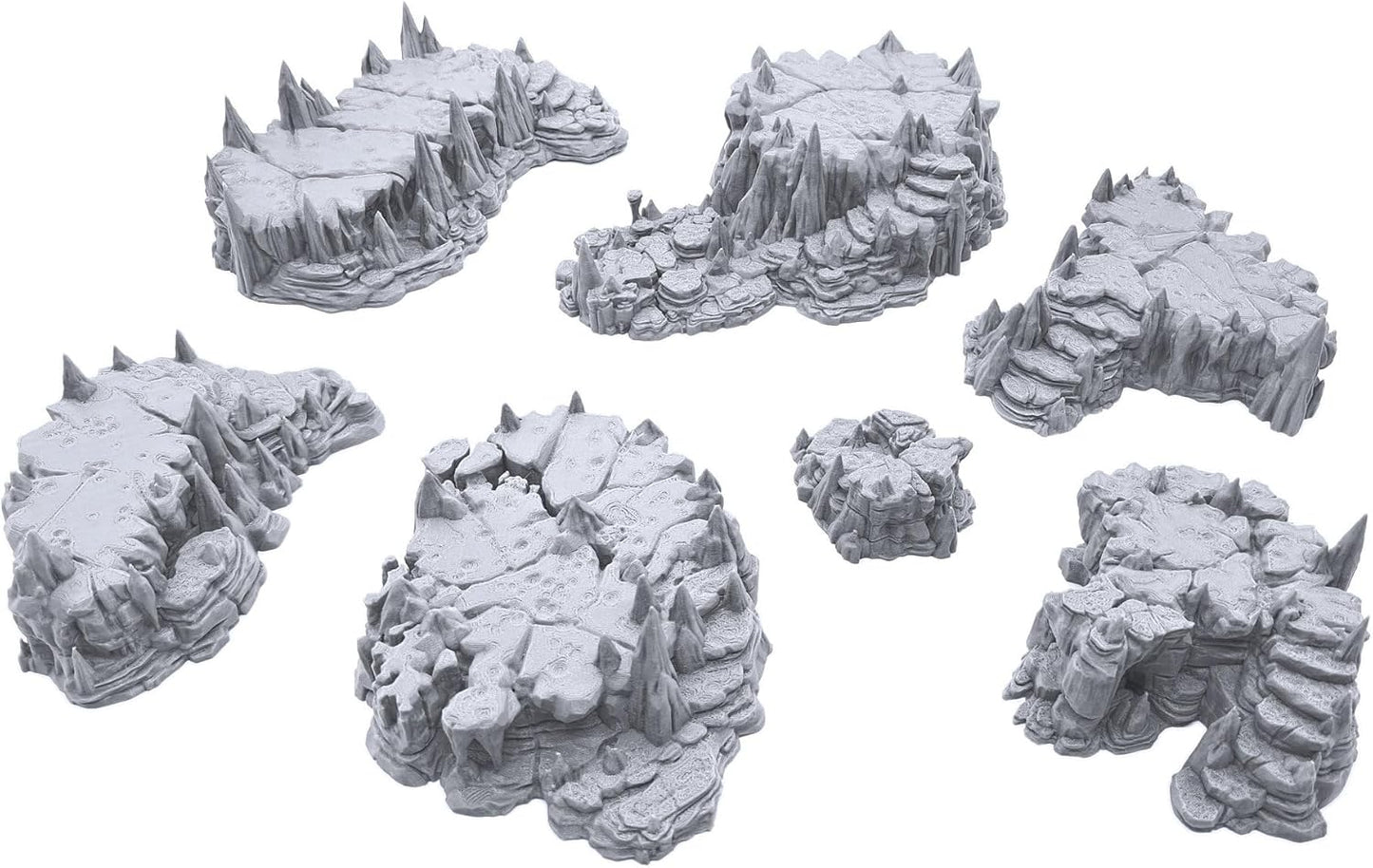 EnderToys Raised Caverns by Printable Scenery, 3D Printed Tabletop RPG Scenery and Wargame Terrain 28mm Miniatures