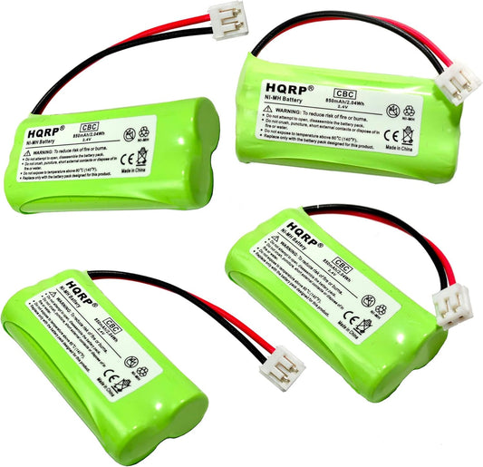 HQRP 4-Pack Battery Compatible with AT&T Lucent BT8001 BT184342 BT284342 3101 3111 89-1330-00-00 89-1335-00-00 GE 5-2754 Philips SJB-2121 Cordless Phone