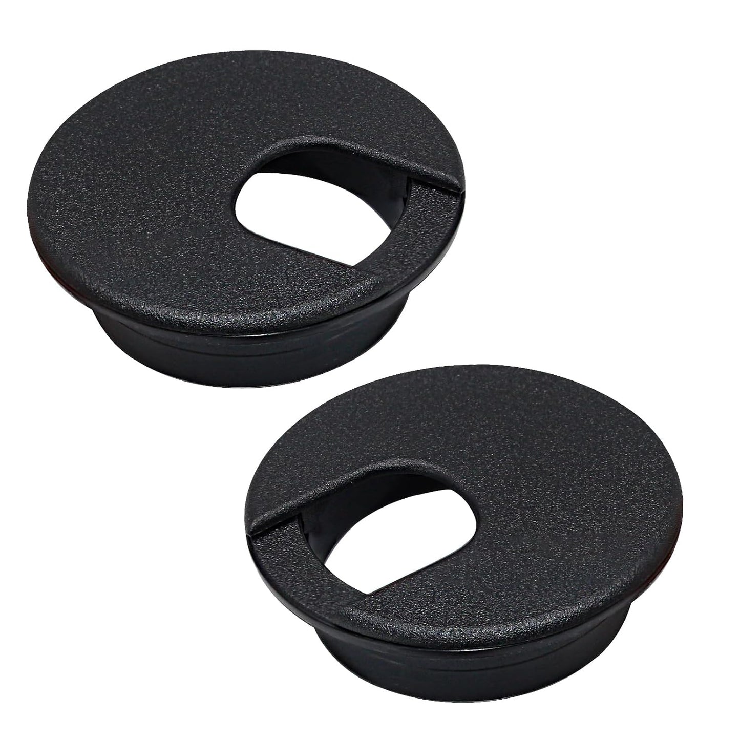 2 Pcs Desk Grommet 1-3/8" / 35 mm, Desk Cord Hole Cover, Cable Grommet ABS Plastic, Desk Hole Grommet for Home & Office Pc, Detachable Cable Cord Organizer-Black