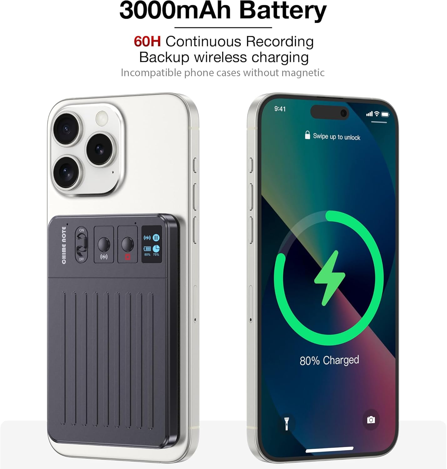 AI Voice Recorder, Voice Recorder with No Fee for Transcribe & Summarize Empowered by ChatGpt, App Control, Support 107 Languages,64GB Memory,Audio Recorder for Lectures/Meetings/Calls/Interview