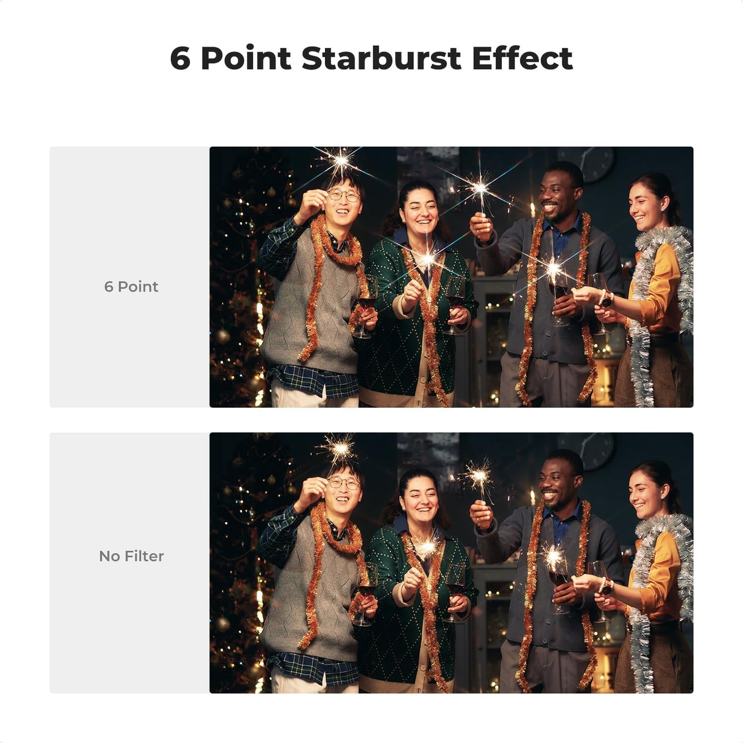 K&F CONCEPT 72mm Star Filters Kit (3pcs) 4 Points 6 Points 8 Points Cross Screen Starburst Filters Set -18 Layer Coating Ultra Slim Optical Glass Camera Lens Filter with 3 Cleaning Cloth