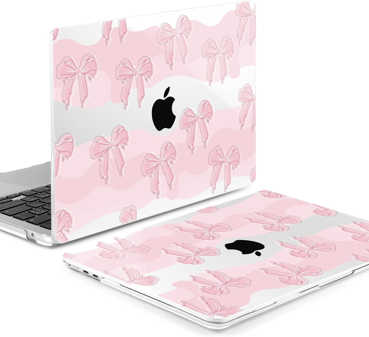 MEEgoodo Case for M4/M3/M2 MacBook Air 13.6 inch Case 2025 2024 2022, Fit Model A3240/A3113/A2681, Laptop Hard Shell with Keyboard Cover Compatible with MacBook Air 13 inch, Melted Bow