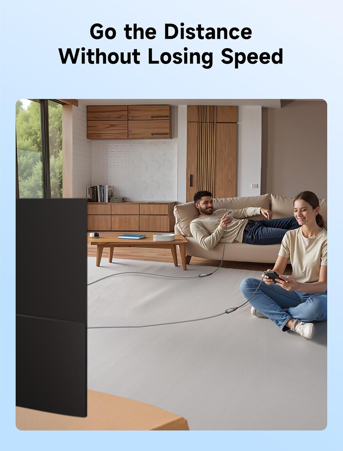 JSAUX USB 3.0 Extension Cable 10FT, USB A Male to Female Extension Cord Durable Braided Material Fast Data Transfer Compatible with USB Keyboard, Flash Drive, Hard Drive, PlayStation, Xbox, Oculus VR