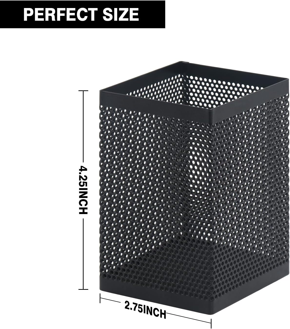 Comix Mesh Pen Holder Desk, Wire Pencil Holder with Foam Pad and Non-Slip Bottom Office Supplies Desk Organizer for Home Office School, 2 Packs