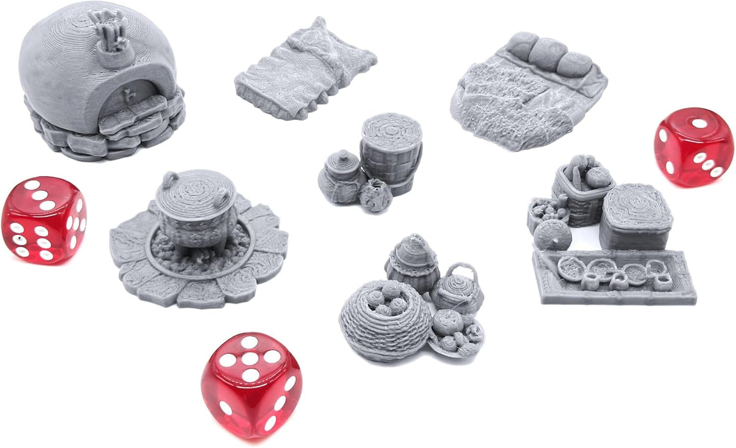 EnderToys Forest Ranger Furnishings by Printable Scenery, 3D Printed Tabletop RPG Scenery and Wargame Terrain 28mm Miniatures