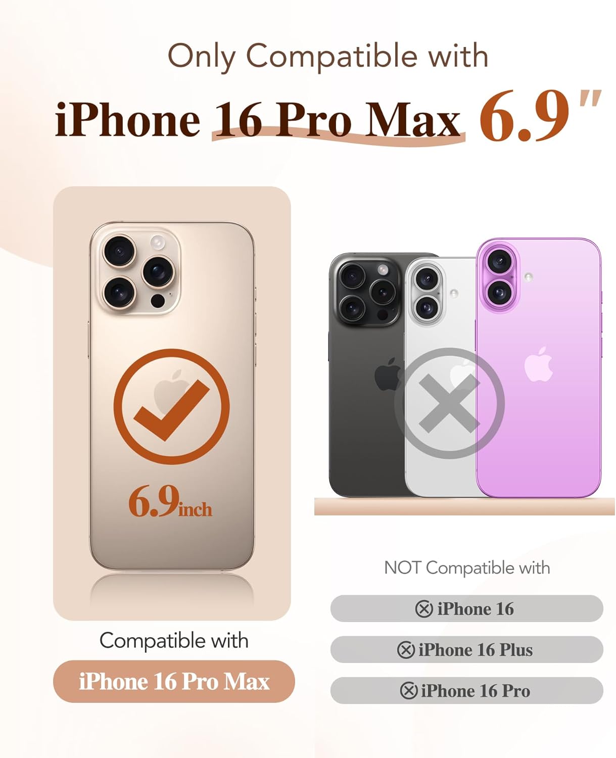 BERFY Magnetic for iPhone 16 Pro Max Case, Compatible with MagSafe, [Built-in 9H Tempered Screen Protector & Upgraded Camera Protection] Full Body Plating Phone Case for 16 Pro Max, Desert Gold