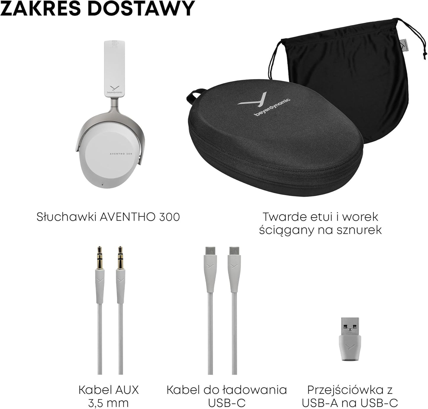 beyerdynamic AVENTHO 300 Wireless Over-Ear Headphones with ANC, Dolby Atmos and Head Tracking (Nordic Grey)