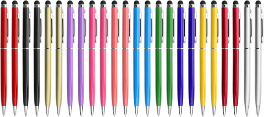 24 Pack Stylus Pens for Touch Screens innhom Stylus Pen for ipad iPhone Tablets Samsung and Black Ink Ballpoint Pens-2 in 1 Stylists Pens