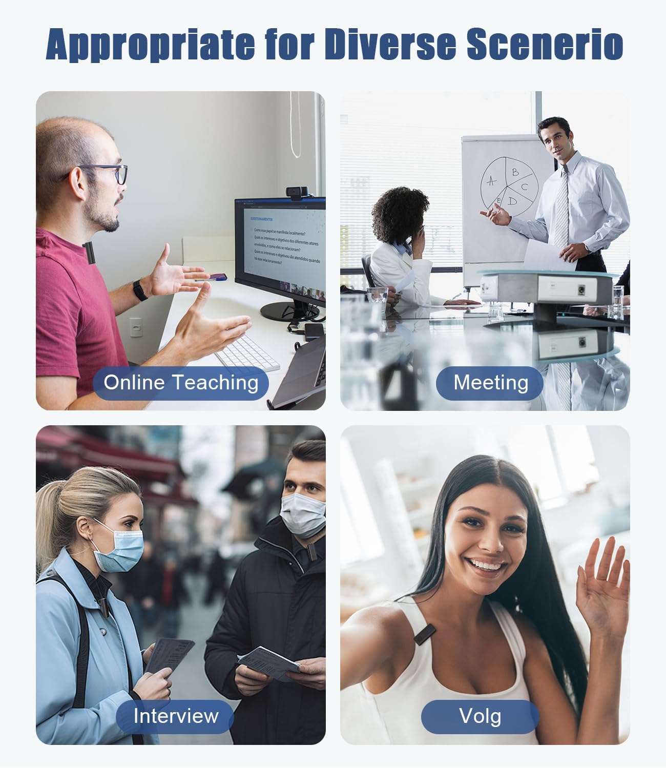 FULAIM X2 Wireless Lavalier Microphone for iPhone Android Phones iPad Tablets, Clip on Lapel Microphone System with 24H Charging Case for Video Recording Vlogging, YouTube, Interview