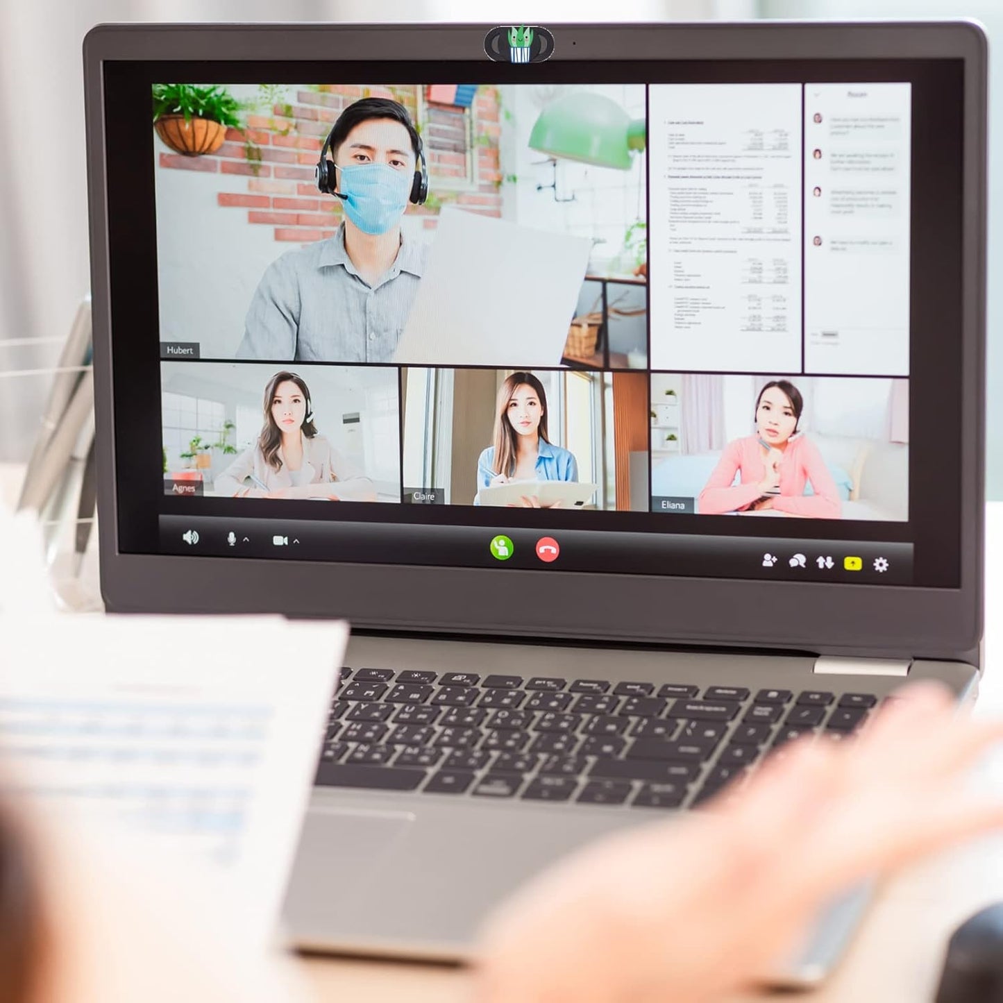 Laptop Camera Cover Slide Webcam Cover for Privacy Fits for Mini PC, PC, Surface, Tablet, Desktop Computer, Smart Phone - 3 Packs, Plants