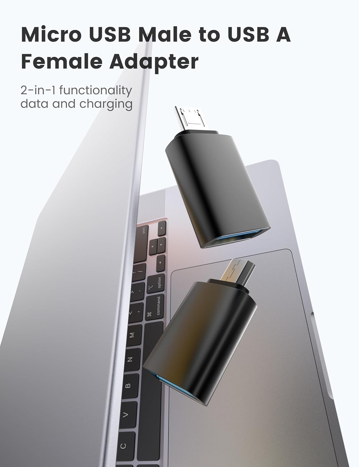Fidioto Micro USB 2.0 OTG Adapter【10 Pack】, Micro USB to USB-A Female Adapter, The Mobile Phone is Directly Connected to The USB Flash Drive/Keyboard, Plug and Play