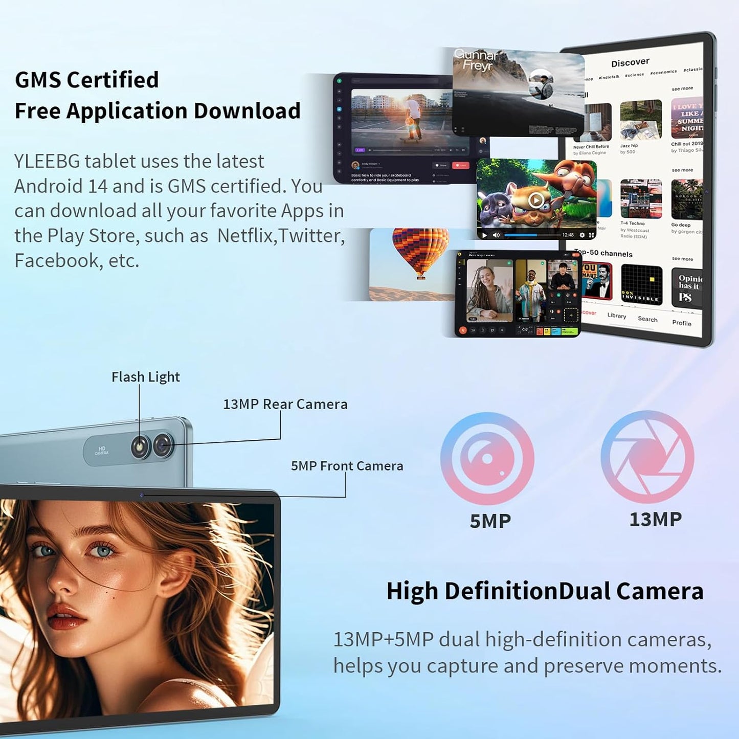 Android Tablet with Keyboard,10 inch Android 15 tablet, 24GB RAM 128GB ROM, 1TB Expand, Octa-Core, Widevine L1, 2.4G/5G WiFi, 8000mAh, Bluetooth, GMS, 2 in 1 Tablet with Case, Mouse, Stylus (Black)