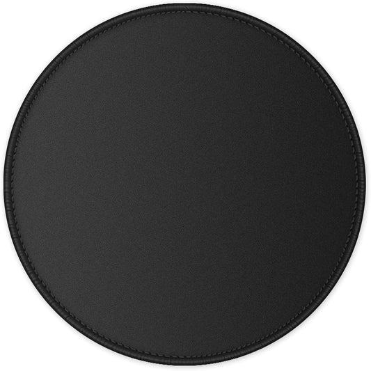 ITNRSIIET Round Mouse Pad with Stitched Edge Premium-Textured Waterproof Non-Slip Rubber Base Desktop Protection Mat Diameter 8.7 inches, Classic Black
