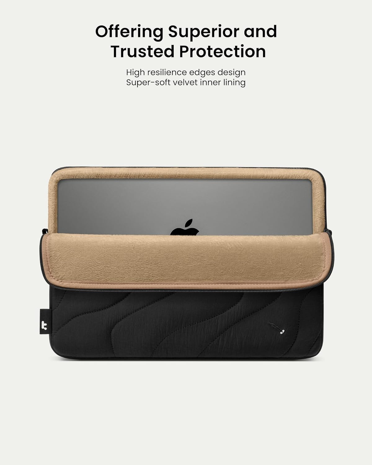 tomtoc 360 Protective Puffy Laptop Sleeve for 15-inch MacBook Air M4/A3241 2025, M3/A3114 2024, M2/A2941 2023, 15-inch Surface Laptop 7th(Copilot+ PC)/6/5/4/3, Quilted Puffer Soft Computer Case Bag