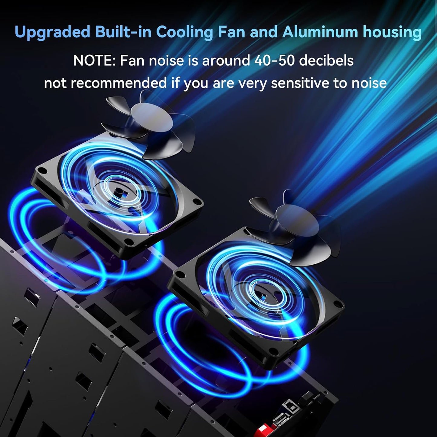 8 Bay Hard Drive RAID Enclosure with Cooling Fan for 2.5/3.5" SATA HDD/SSD with USB A/C 3.0＋eSATA Cable, 3.5 Hard Drive Enclosure Supports 160TB Capacity, 8 RAID Modes, DAS(NO NAS)