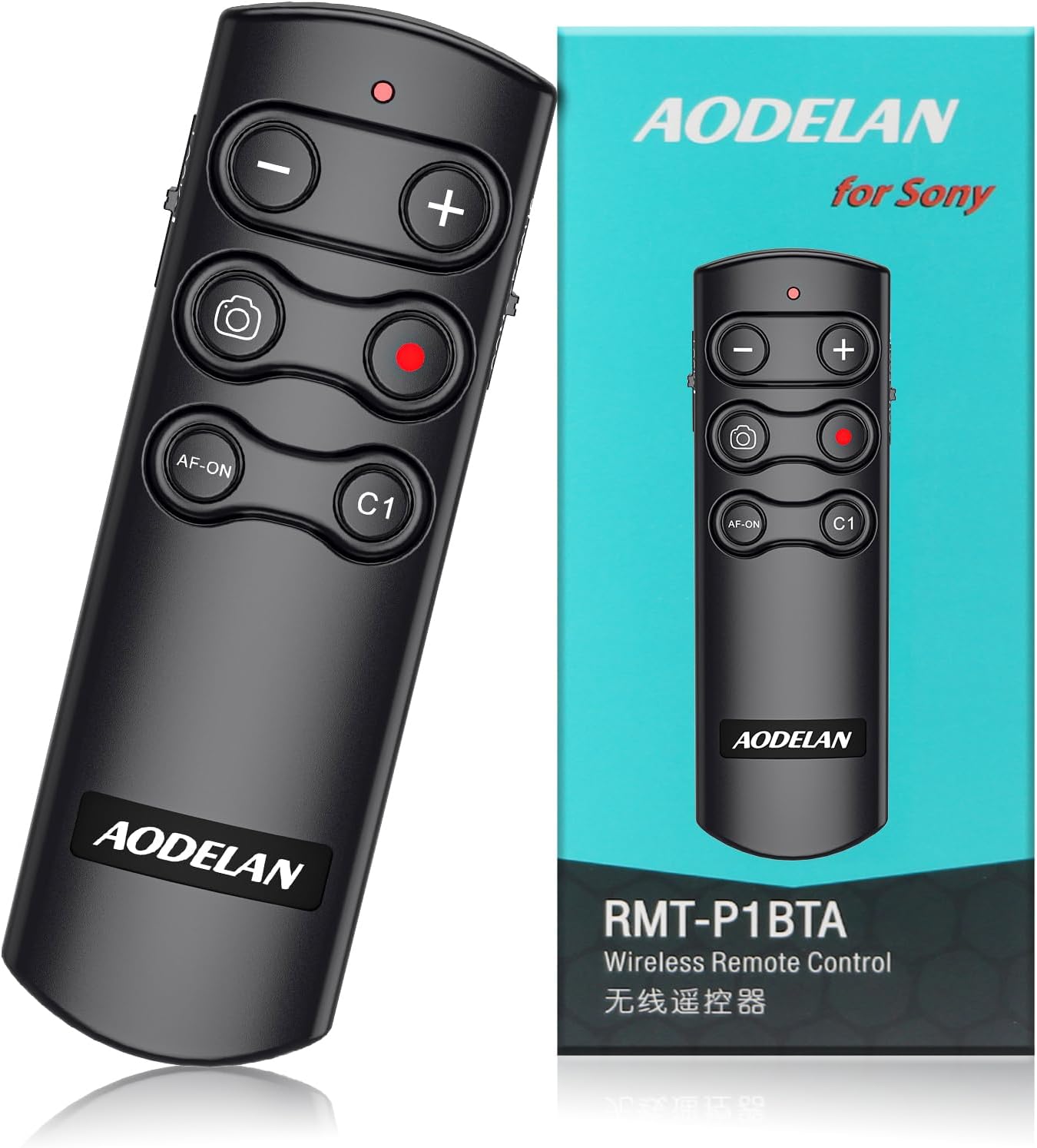 AODELAN Wireless Remote Control Camera Shutter Release for Sony ZV-E10, ZV-1, A7SM3, A7C, A7RIV, Alpha 9,7R IV,7R III, 7 III, 6600, 6400, 6100, 9 II, RX0 II, RX100 M7; Replces Sony RMT-P1BT