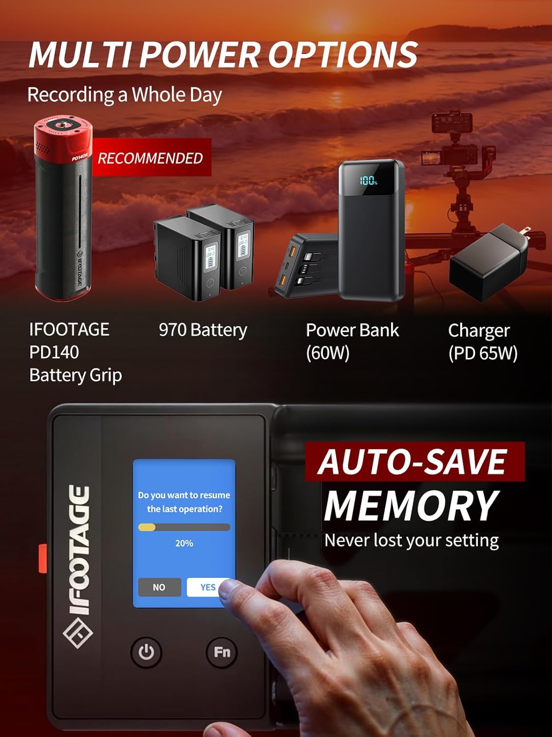 IFOOTAGE Shark Slider Nano II 660 Motorized Camera Slider - 26" Multi-Axis Pan Slider for DJI RS 2/RS3 Pro/RS 4/RS 4 Pro Gimbals, 15.4lbs Payload, 360° Panoramic, 6 Modes, Phone/Camera Compatible