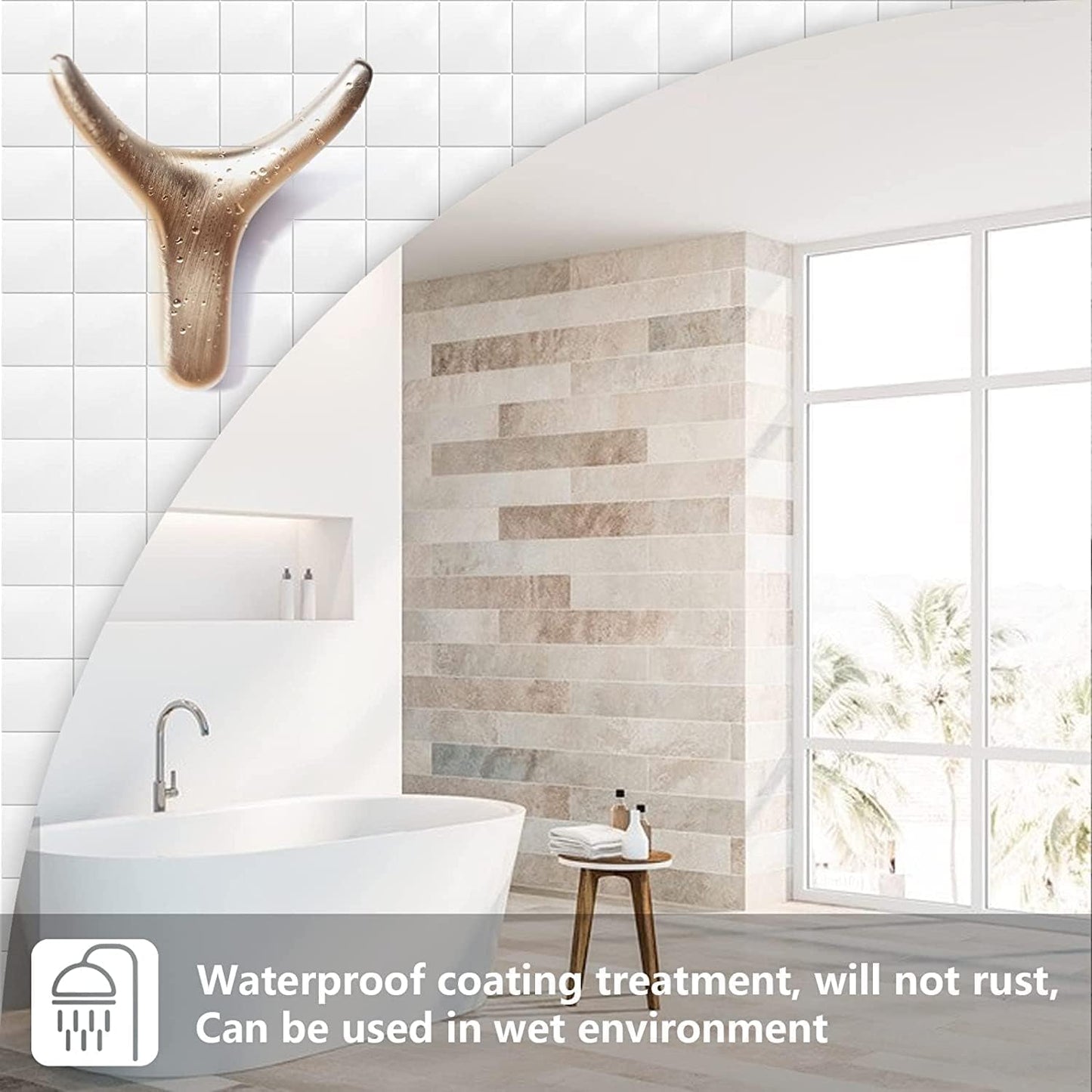 4 Packs Towel Hooks,Coat Hook Cow Head Wall Hooks, Metal Heavy Duty Wall Hooks for Hanging Coats, Hats, Bags, Kitchenware and Towels in Living Room, Kitchen, Bedroom and Bathroom (Gold)