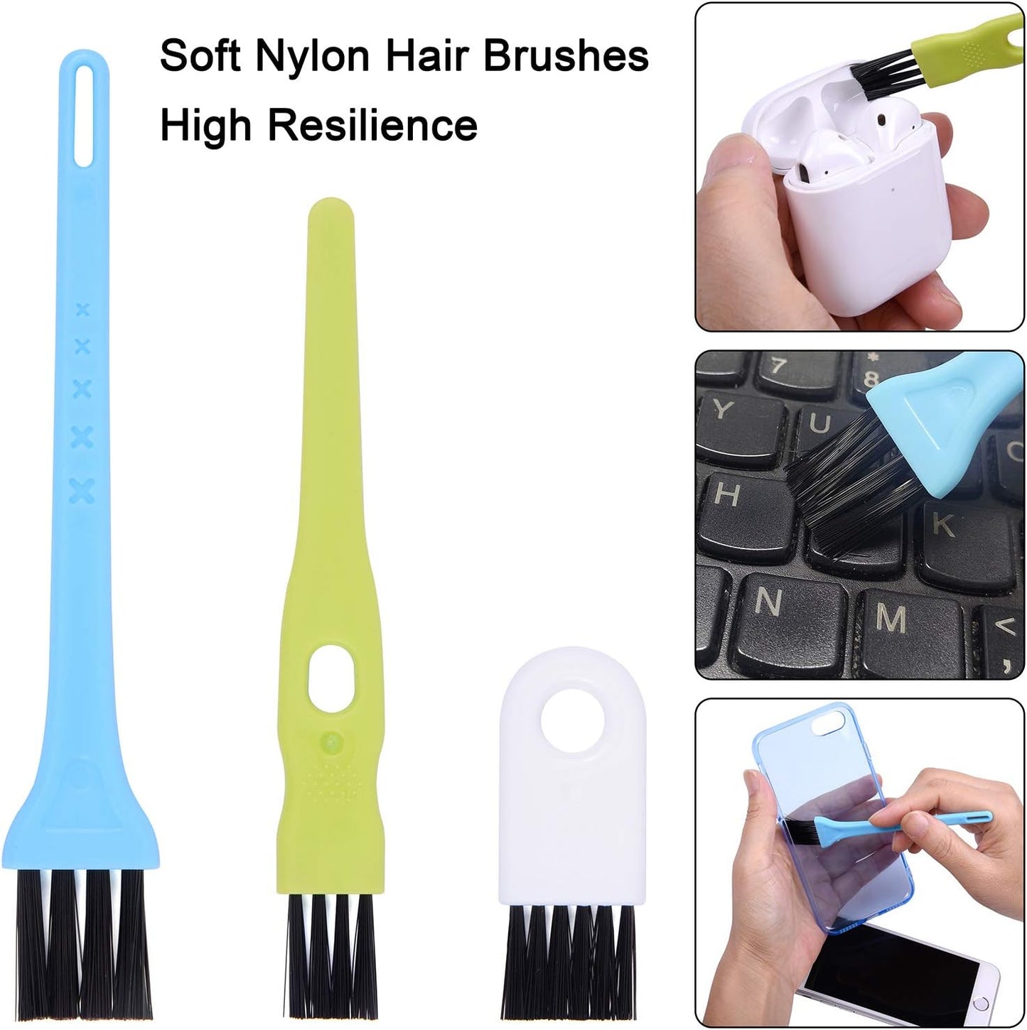 45 Pcs Cell Phone Cleaning Kit, Wisdompro USB Charging Port Cleaner and Headphone Jack Brush Tool Set Compatible with iPhone, iPad, Airpod, Laptop and Other Electronics