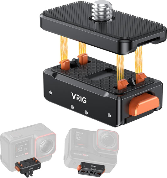 VRIG Magnetic Base for Insta360 Ace/Ace Pro Magnetic Quick Release Adapter Tripod Adapter Mount with Ace Pro/Ace/ X3/ X4/ X5/ ONE RS 1 inch 360 Degree Version/ONE RS Twin/ONE X2