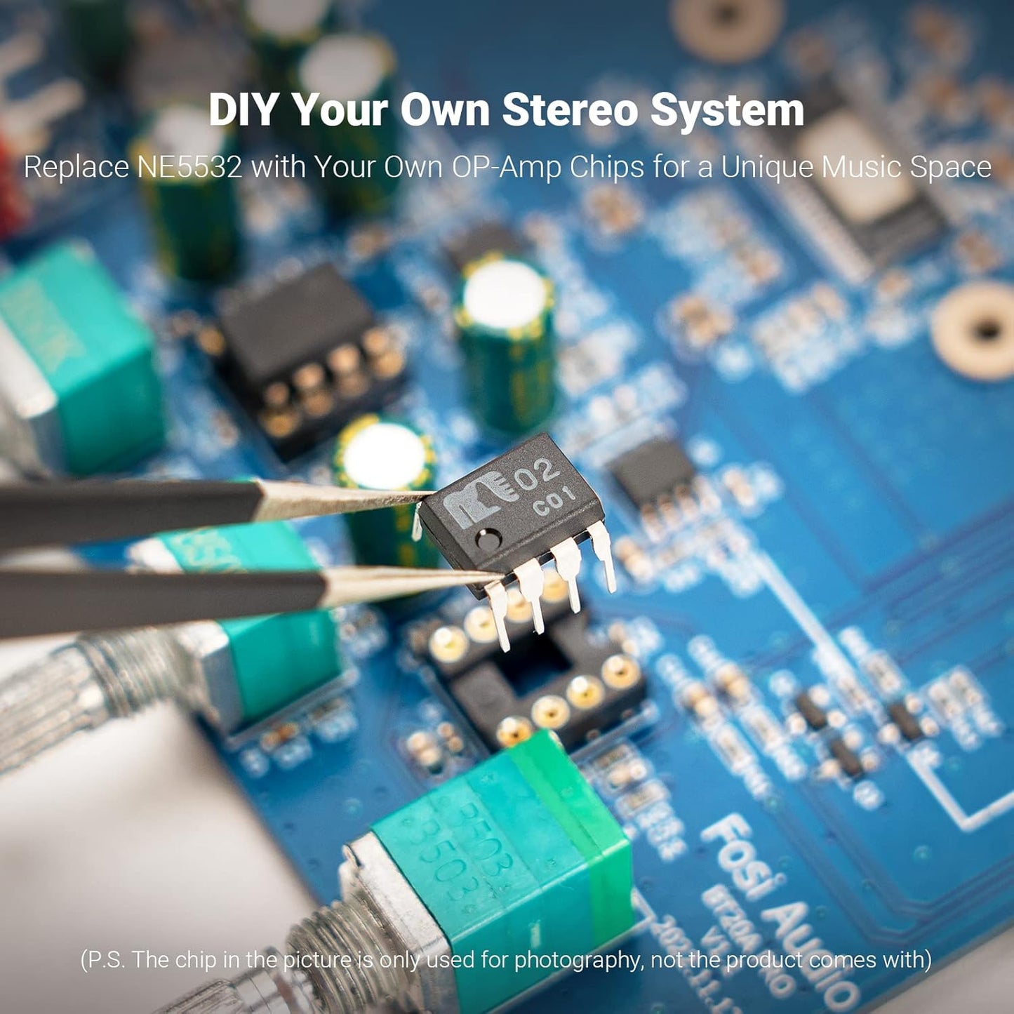 Fosi Audio BT20A Pro Bluetooth 5.0 Amplifier, 300W x2 Wireless Amp, TPA3255 2 Channel Mini Class D Integrated Home Audio Outdoor Stereo Receiver with Bass Treble Control for Passive Speakers