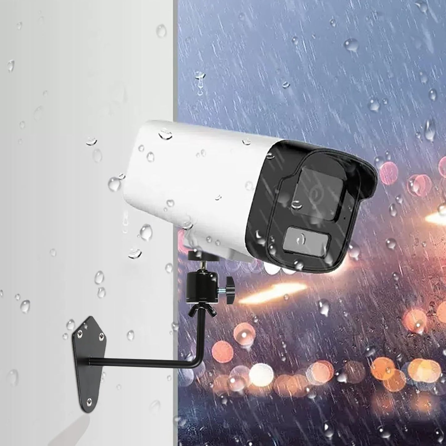 4-Pcs Camera Wall Mount Bracket, 360 Camera Mount with 1/4 Inch Thread, Metal Security Camera Mount, Camera Holder for Surveillance Cameras, Solar Panels, Lights