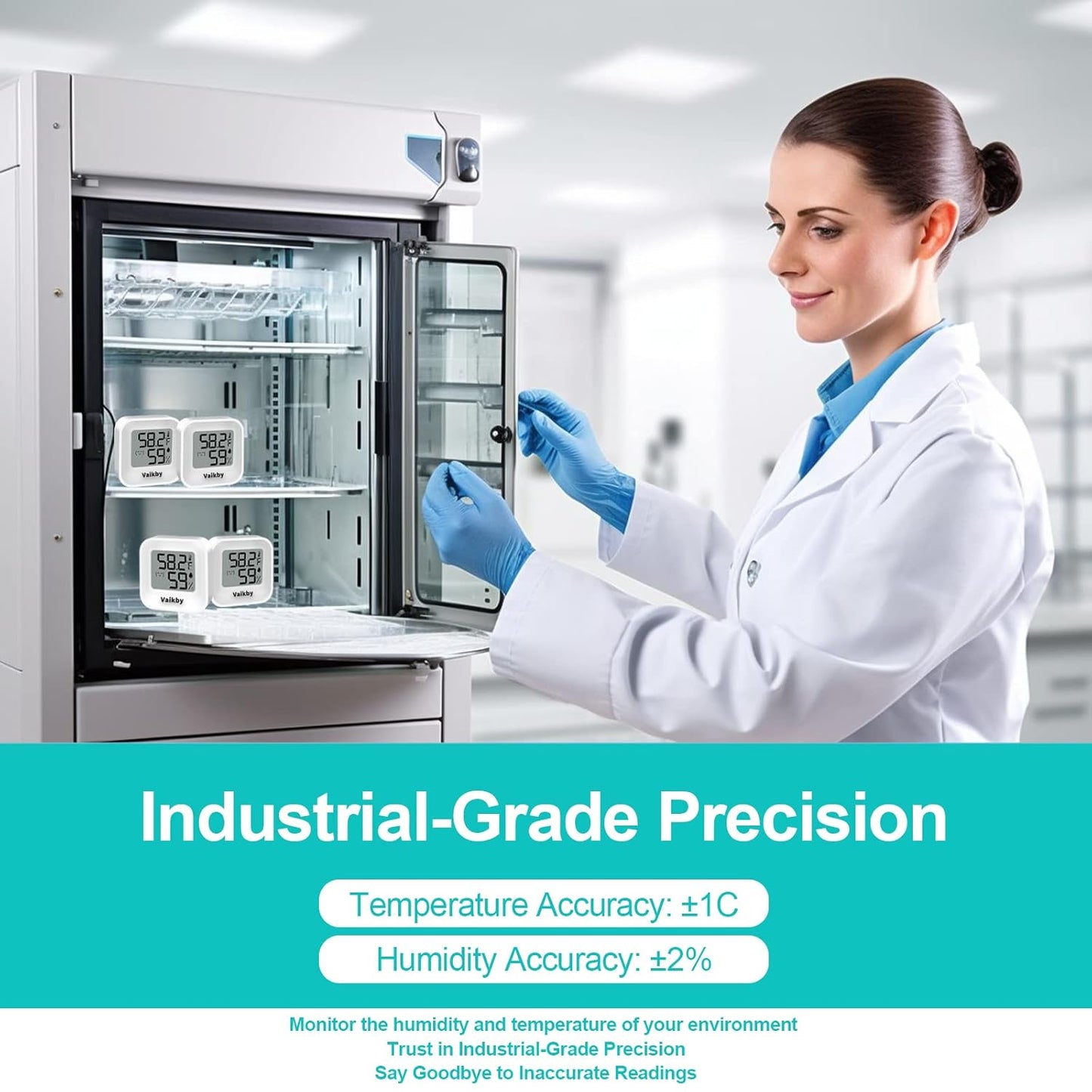 Indoor Humidity Meter Hygrometer 4Pack, Room Thermometer for Accurate Room Temperature Monitor, Digital Hygrometer with Indoor Thermometer for Home, Baby Nursery, and Humidity Sensor Enhanced Comfort