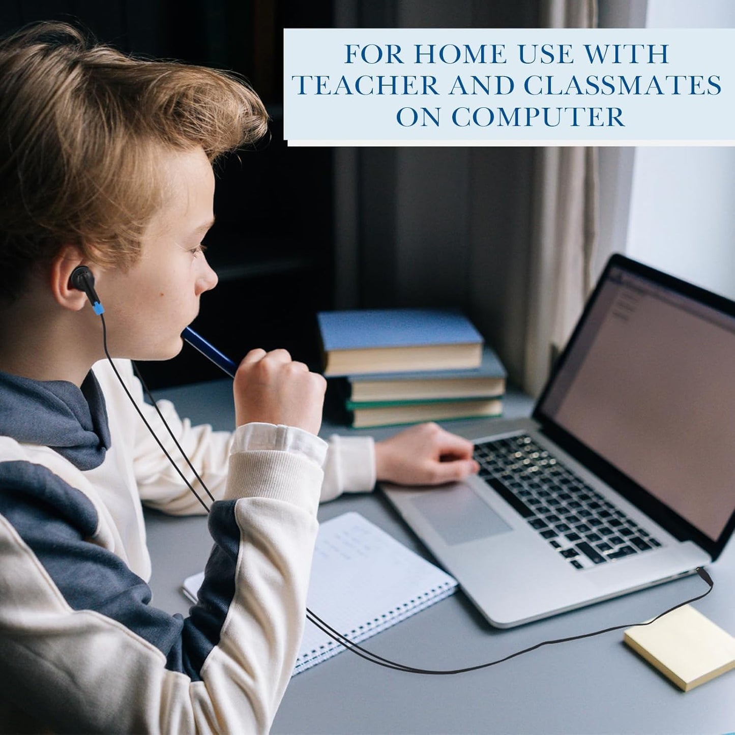 Kanayu 100 Pack Wired Earbuds Bulk for Classroom Ear Headphones Wired Basic Student Earbuds No Microphone with 3.5mm Jack for Kids Class Laptop School Library, Individually Bagged(Blue)