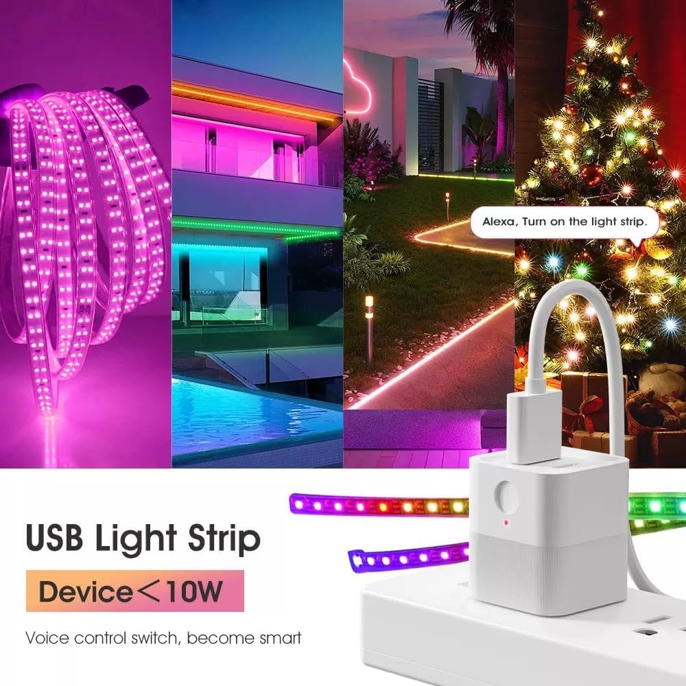 eWelink app Micro WiFi USB Type A Adaptor, Smart 5-12V DC Outlet Switch,Remote Timer Your USB Device by Phone app,Compatible with Alexa Google Home