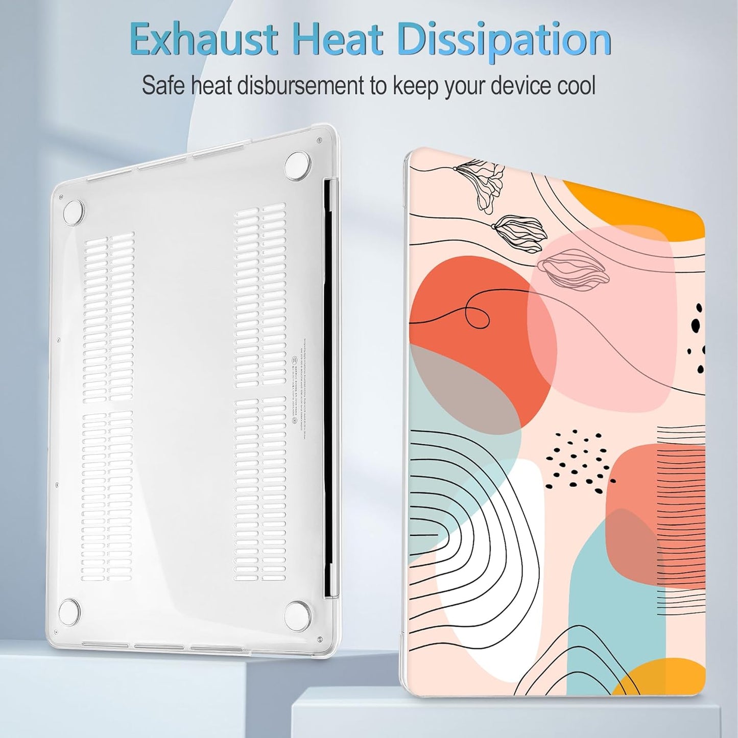 Mektron for MacBook Pro 16 inch A2141 Case 2020 2019 Release with with Retina Display & Touch Bar & Touch ID, Abstract Artistic Plastic Hard Shell Cover Keyboard Skin Screen Film