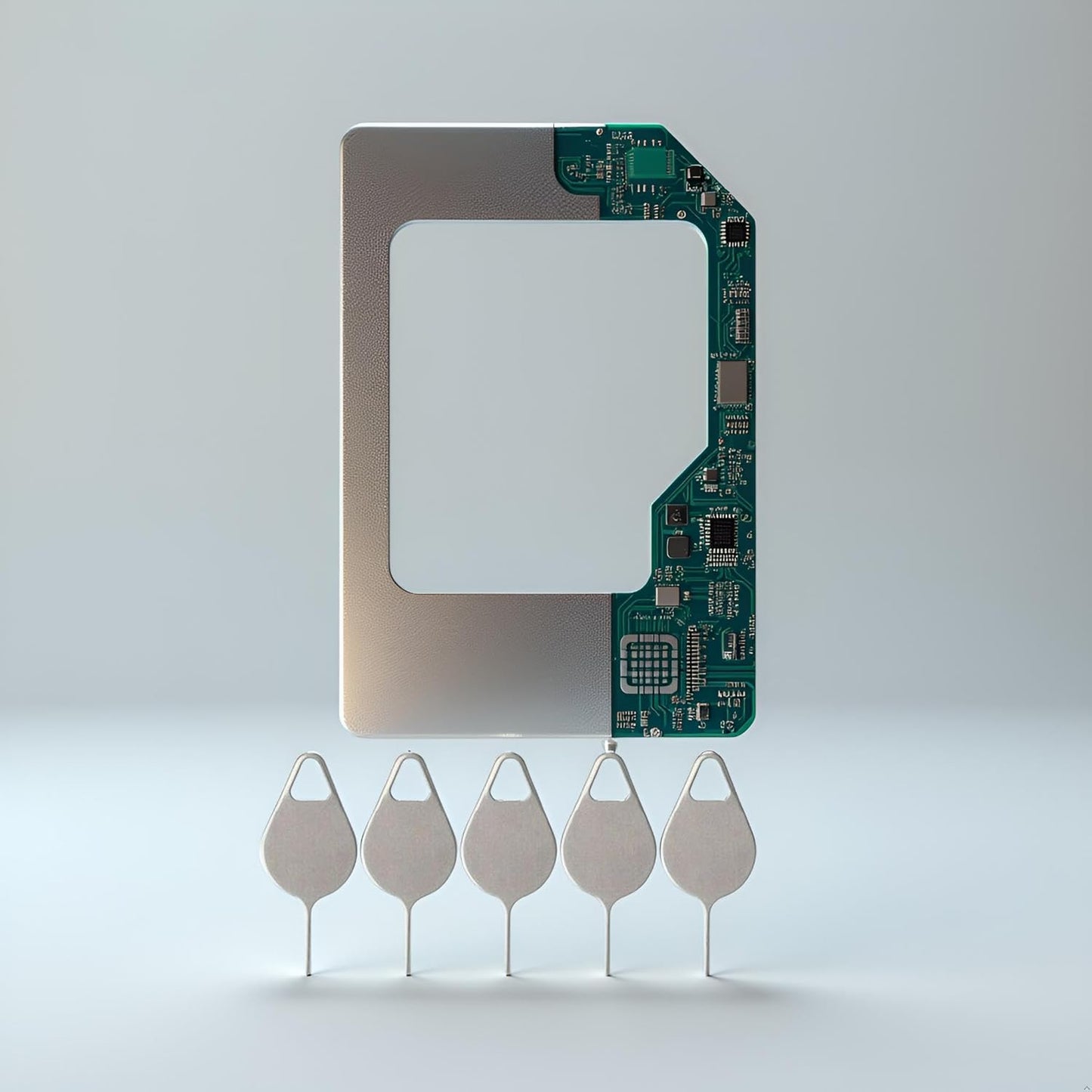 5 Pcs Silver Card Needle, Sim Card Tray Opening Removal Tool, Eject Pin Tool Replacement SIM Card Tools Accessories