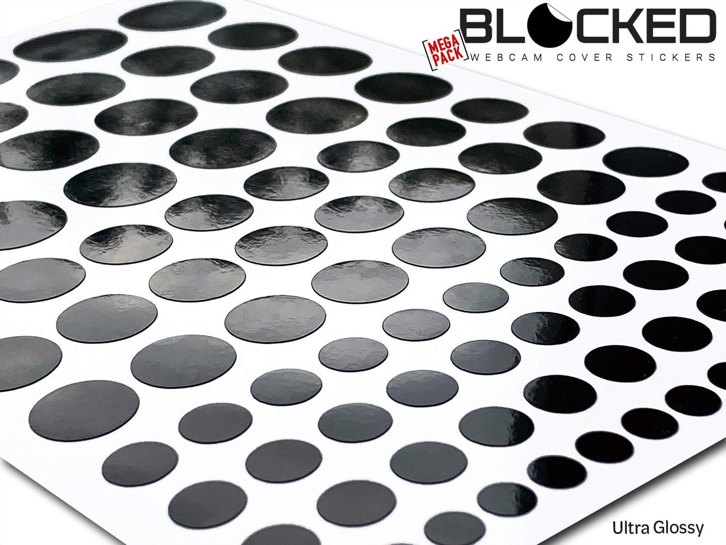 BLOCKED Stackable Webcam/Camera Vinyl Covers | 456 Low-Tack Restickable Webcam Stickers | Multi Finishes, Colors, & Sizes | 6-Pack Variety