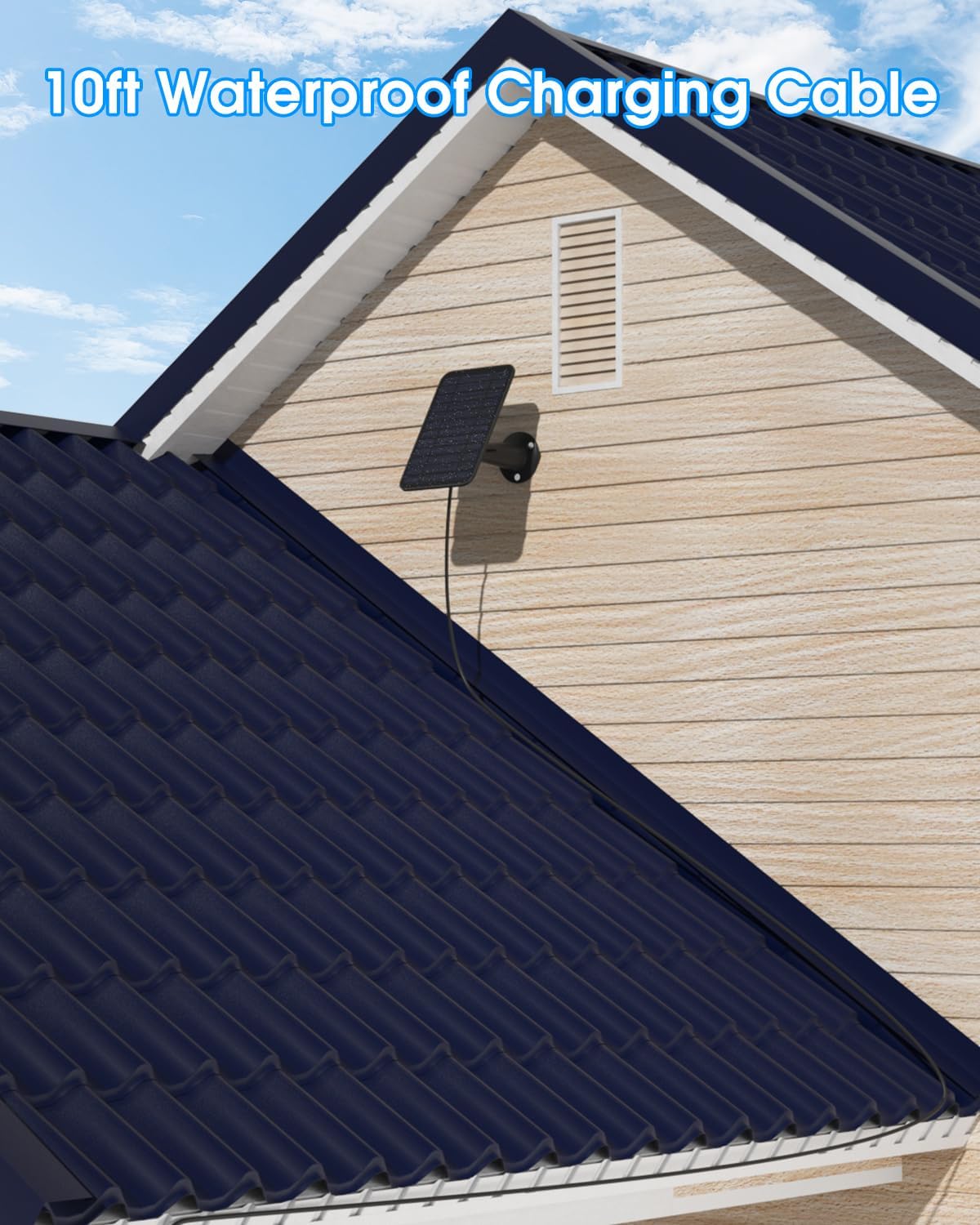 5W Solar Panel for Blink Camera Outdoor, Solar Panel Charger Compatible with Blink Outdoor 4 (4th Gen) Camera, Solar Panel w/Battery for Blink Camera, 9.8ft Cable Rubber Plug IP65 Waterproof, 4 Pack