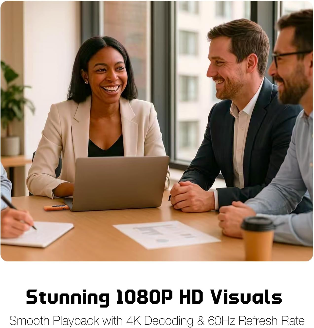 2025 Upgrade Wireless HDMI Transmitter and Receiver 328FT/100M, 2.4G/5G Wireless HDMI with LED Display, 4K Decode 1080P 60Hz, Plug&Play for Video and Audio to Monitor from PC/Mac/iPad/iPhone Pro Max