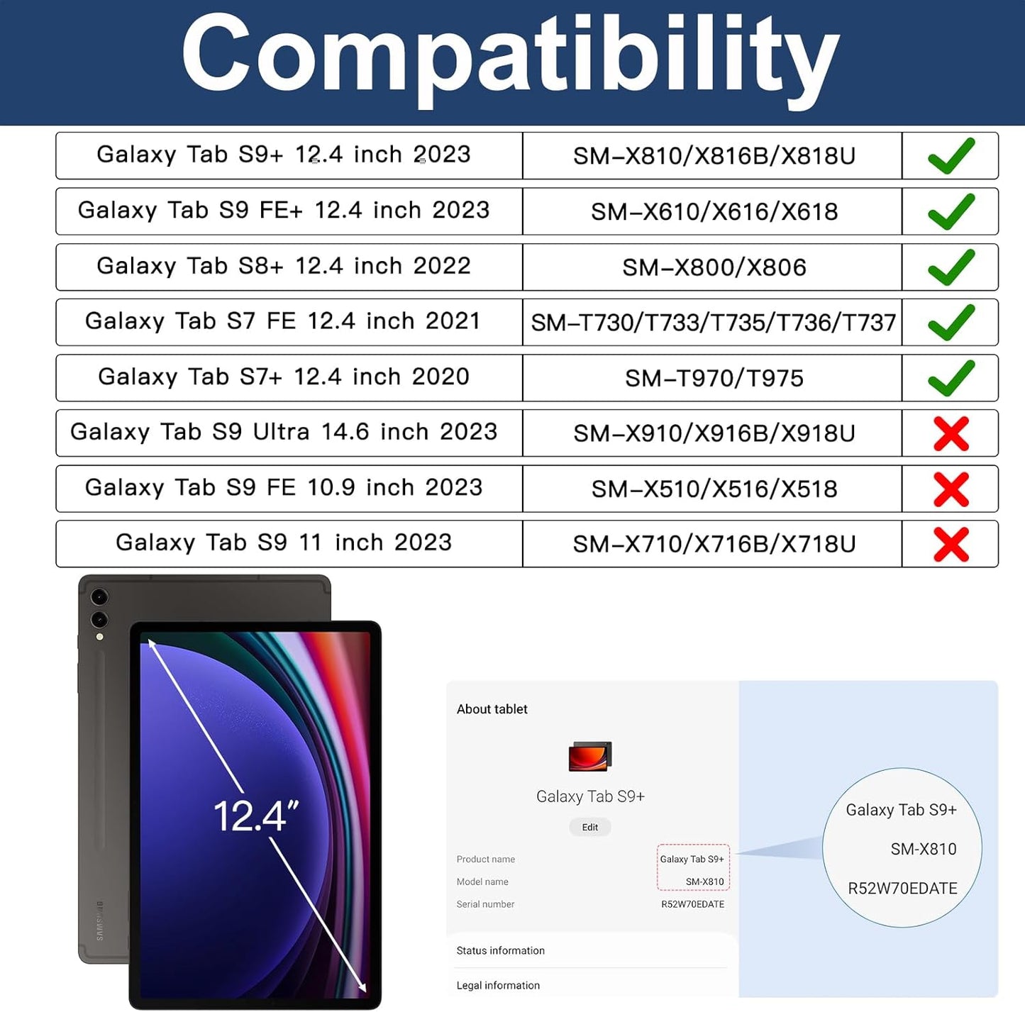 BRAECN for Galaxy Tab S10 Plus Case 2024&S9 FE Plus/S8 Plus/S7 Plus /S7 FE 12.4 Inch,Heavy Duty Shockproof Case with S Pen Holder&360 Rotating Hand Strap/Kickstand/Shoulder Strap for Tab S10+,Purple