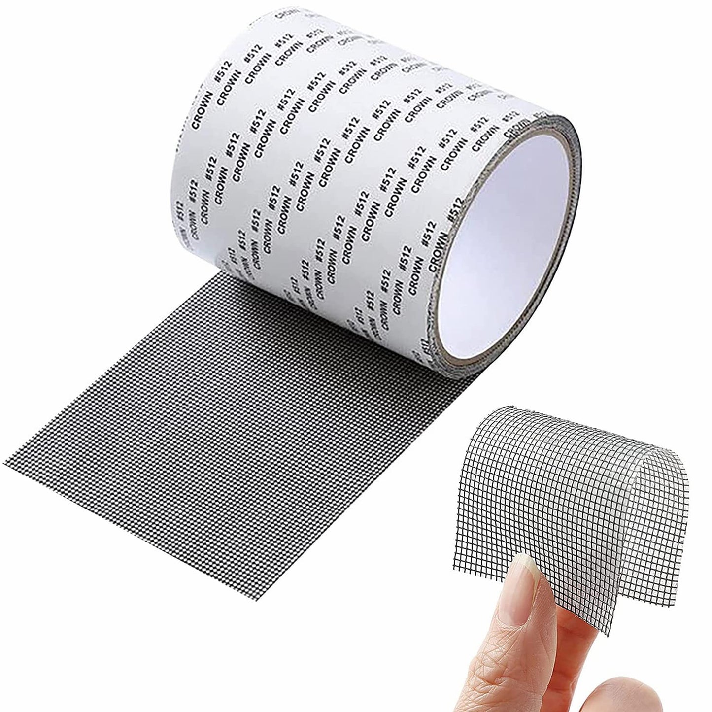 Extra Wide 4” X 197” (16.5FT) Window Screen Repair Tape Kit, Strong Adhesive Fiberglass Covering Mesh Repair Patch Tape for Window Door Tears Holes