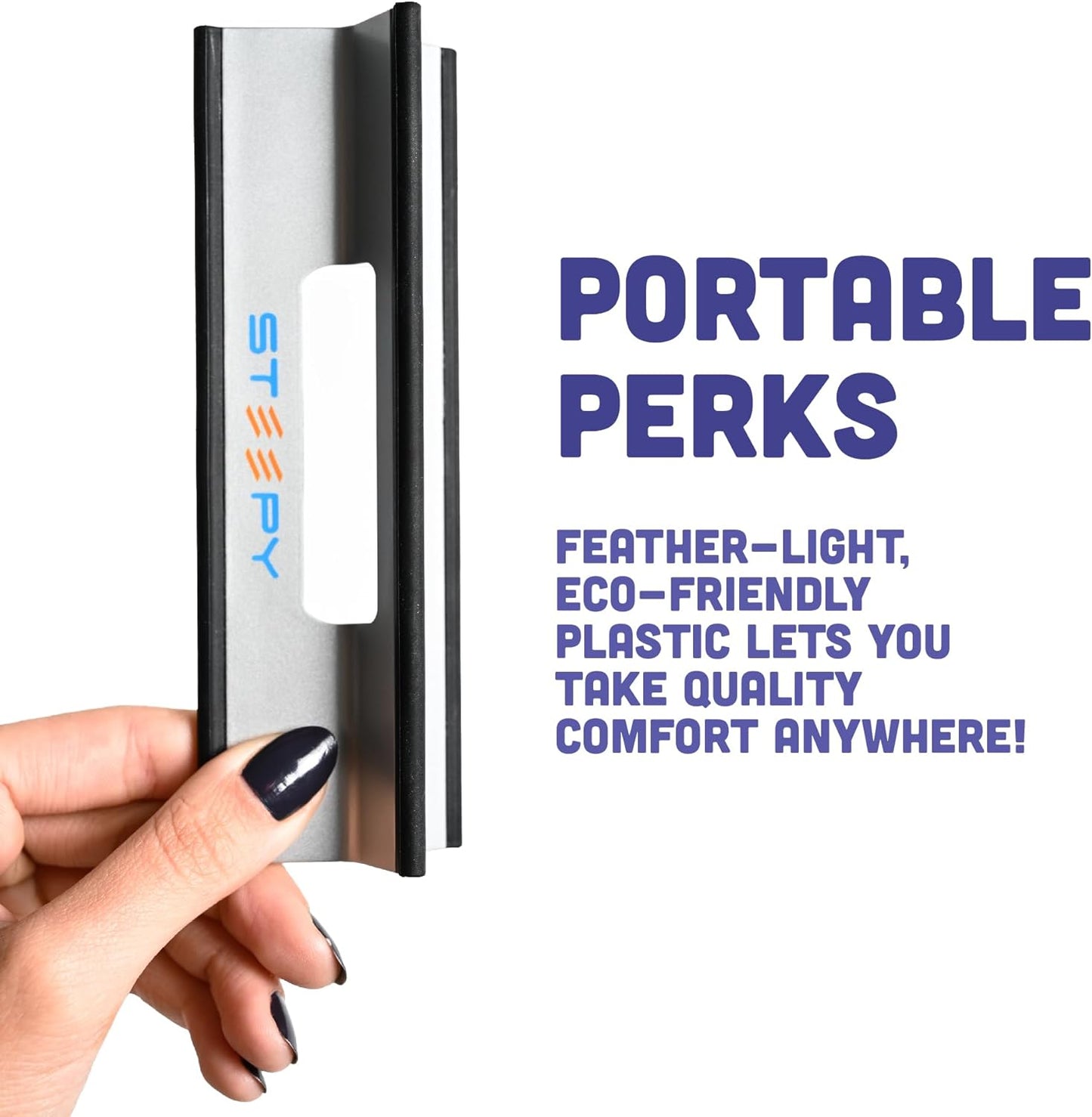 Steepy Portable Laptop Riser - 3 Height Adjustable Stand for Desk