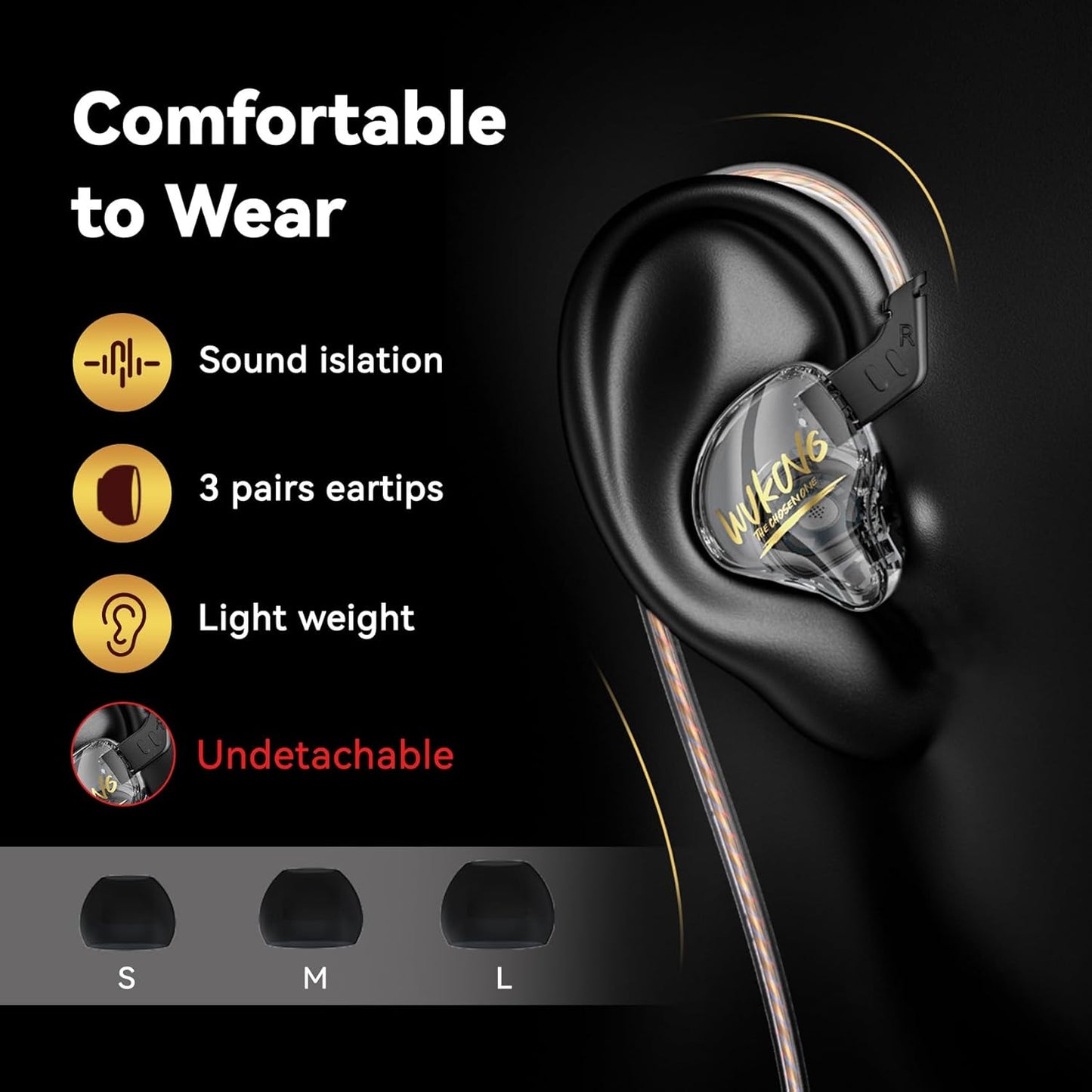 KBEAR K01 Bass IEMS Earphones for Gaming, HIFI Clear Sound in Ear Monitor Headphones Ear buds Wired with 1DD Noise Cancelling for Computer Laptop School, 3 Years Warranty (Without Mic, Blue-Purple)